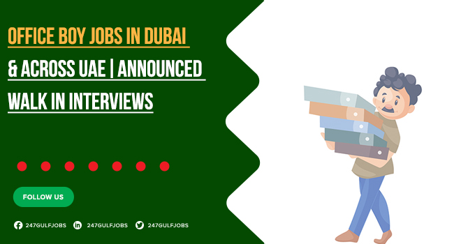 Office Boy Jobs in Dubai for Freshers | Apply Now